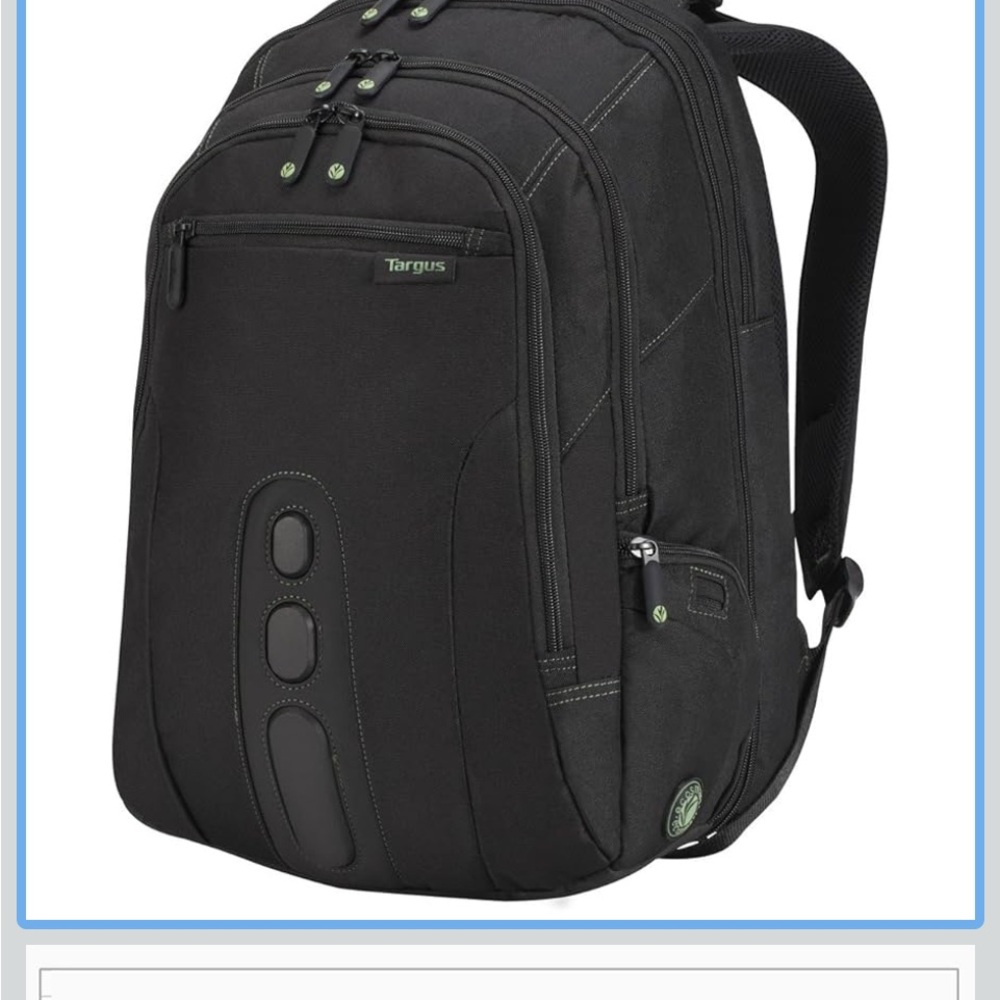 Targus Green and Black Checkpoint-Friendly Backpack